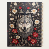 Élégant loup gris floral (Dos)