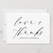 Elegant Love and Bedankt Script Photo Wedding (Voorkant)