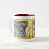 Elegant Love and Bow Design Photo Lijst Tweekleurige Koffiemok (Voorkant links)