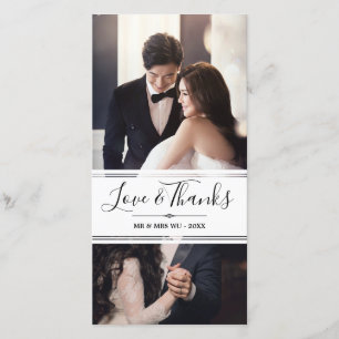 Elegant Love & Bedankt Wedding Photo Collage