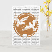 Elegant Love Doves Mariage Félicitations Carte (Fleur jaune)