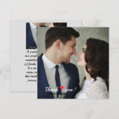 Elegant Love Heart Wedding Photo Kaart (Voorkant / Achterkant)