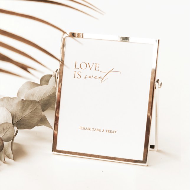 Elegant Love is Sweet Wedding Tabletop Signs (Creator heeft geüpload)