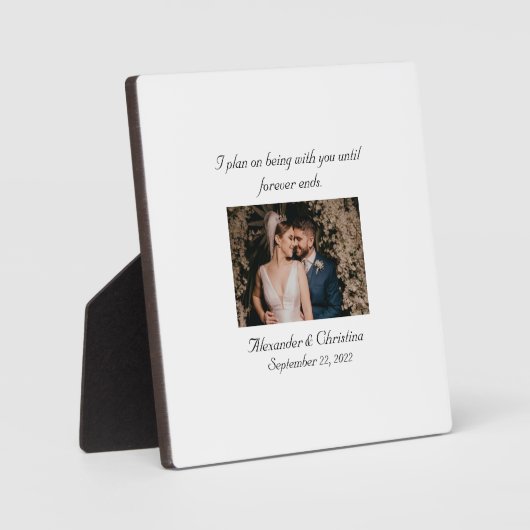 Elegant Love Quote: Forever Fotoplaat (Voorkant)