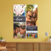Elegant Love Script Fotocollage op krijtbord Canvas Afdruk (Insitu (Woonkamer))