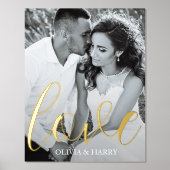 Elegant Love Script Real Folie Print (Voorkant)