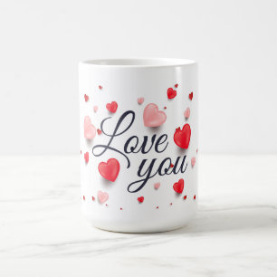Elegant love you for Valentijnsdag Koffiemok