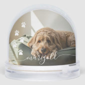 Elegant Loving Memory Dog Pet Name Photo Memorial (Arrière)