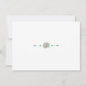 Elegant Luau Tropische Floral redt de datum Save The Date (Achterkant)