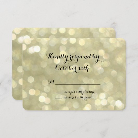 Élégant luminaires or RSVP (Devant / Derrière)