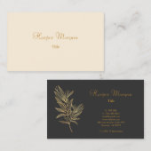 Elegant lux botanisch goud Visitekaartje (Voorkant / Achterkant)