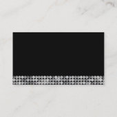 Elegant Lux Silver Sequin Mode Designer Visitekaartje (Achterkant)
