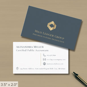 Elegant luxe accountantskantoor visitekaartje