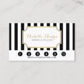 Elegant Luxe Bold Black and White Stripes Loyalty (Voorkant)