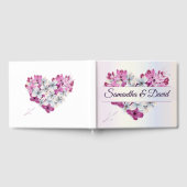Elégant Luxe Coeur Floral design Livre d'or (Complet)