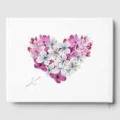 Elégant Luxe Coeur Floral design Livre d'or (Verso)