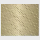 Elegant luxe Gold Striped Wrapping Paper Cadeaupapier (Vlak)