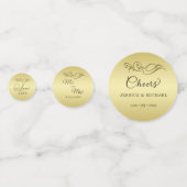 Elegant Luxe Goud bruiloft Confetti (Voorkanten)