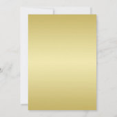 Elegant Luxe Goud  bruiloft Save The Date (Achterkant)
