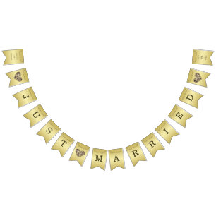 Elegant Luxe Goud bruiloft Vlaggetjes