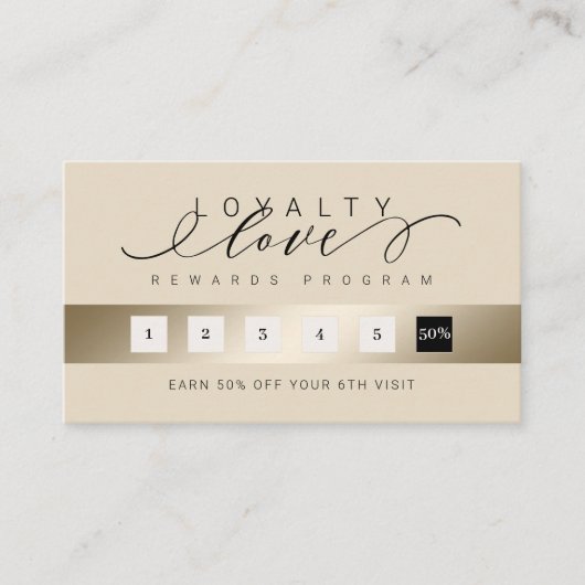 Elegant Luxe Goud Zwart Loyalty Love Rewards (Voorkant)