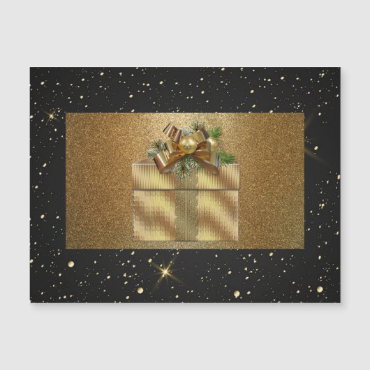 Elegant, Luxe, Gouden glitter, Kerstbox (Voorkant)