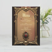 Elegant luxe hart embleem. menu (Staand voorkant)