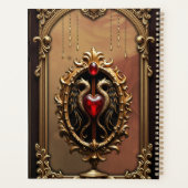 Elegant luxe hart embleem. planner (Achterkant)