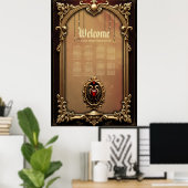 Elegant luxe hart embleem. poster