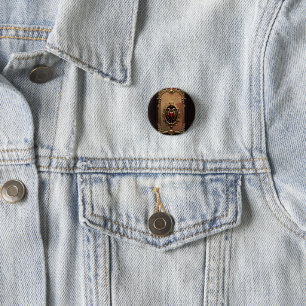 Elegant luxe hart embleem. ronde button 3,2 cm