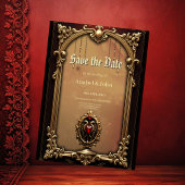 Elegant luxe hart embleem save the date