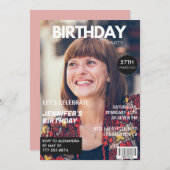 Elegant Luxe Magazine Foto 57e verjaardag Kaart (Voorkant / Achterkant)