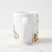 Elegant luxe marmeren goud ontwerp extra grote beker (Achterkant)