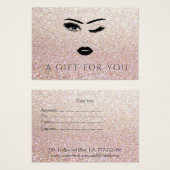 Elégant luxe moderne visage de fille glittery (Devant & derrière)