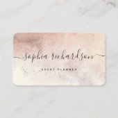 Elegant Luxe Natural Auburn Earth Tones en Script Visitekaartje (Voorkant)