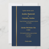 ELEGANT LUXE NAVY GOLD WEDDING INVITATION KAART (Voorkant)