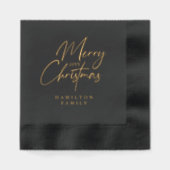 Élégant Luxe Noël Personnalisé Script (Recto)