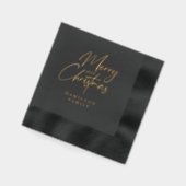 Élégant Luxe Noël Personnalisé Script (Gauche)