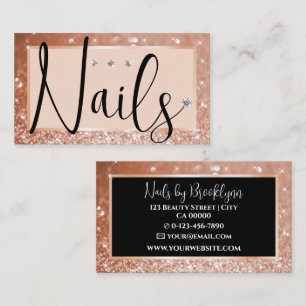 Elegant Luxe Roos Glitter Rhinestone Diamond Visitekaartje