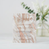 Elegant luxe roos goudmarmer bruiloft (Staand voorkant)