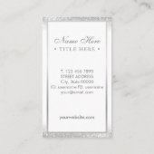 Elegant Luxe Silver Verticaal Visitekaartje (Achterkant)