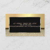 Elegant luxe stijlvol, Faux Gold Glitter Visitekaartje (Achterkant)