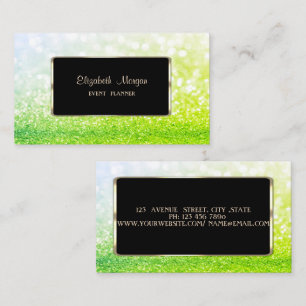 Elegant luxe stijlvol, modern, groen glittery Boke Visitekaartje