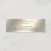 Elegant luxe zwarte gouden harttrouwerij klantenkaartje (Achterkant)