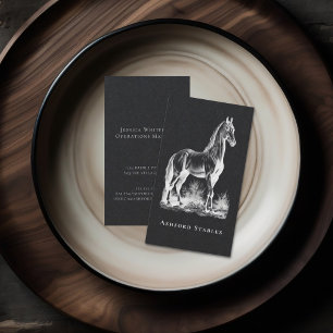 Elegant Luxurious Equestrian Horse Black Visitekaartje