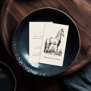 Elegant Luxurious Equestrian  Horse Visitekaartje