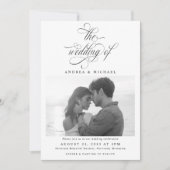 Elegant Luxury Calligraphy Script Weduwschap Kaart (Voorkant)