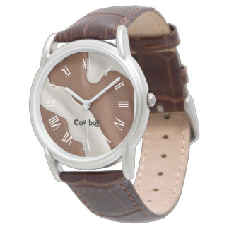 Elegant Luxury Faux Cow Leather Modern Collection Horloge