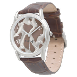Elegant Luxury Faux Cow Leather Trendy Collection Horloge