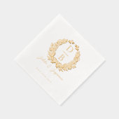 Elegant Luxury Floral Wreath Wedding Monogram (Droite)